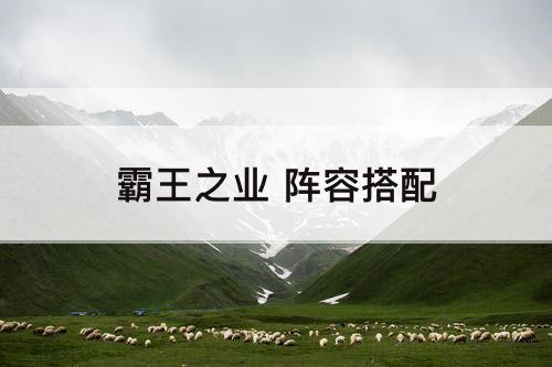 霸王之业 阵容搭配