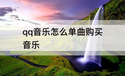 qq音乐怎么单曲购买音乐