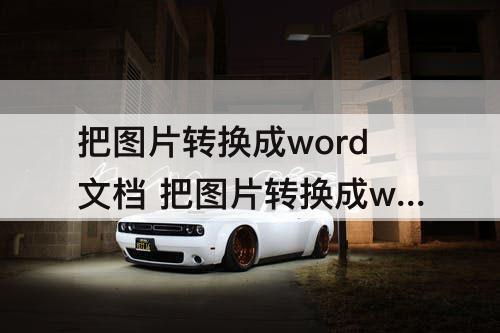 把图片转换成word文档 把图片转换成word文档的软件乱码怎么调整
