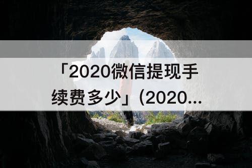 「2020微信提现手续费多少」(2020微信提现手续费多少钱)