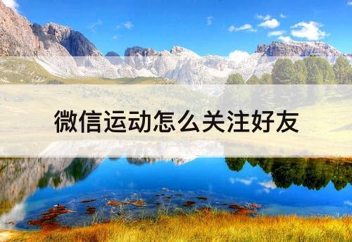 微信运动怎么关注好友