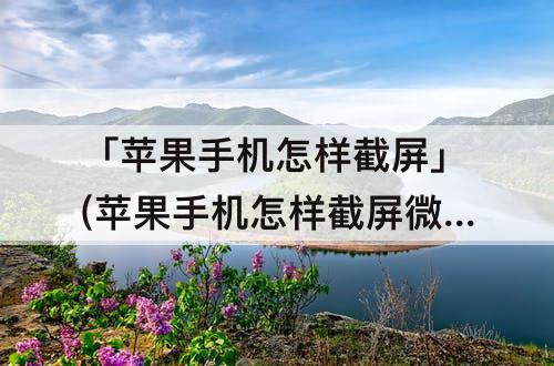 「苹果手机怎样截屏」(苹果手机怎样截屏微信聊天记录长图)