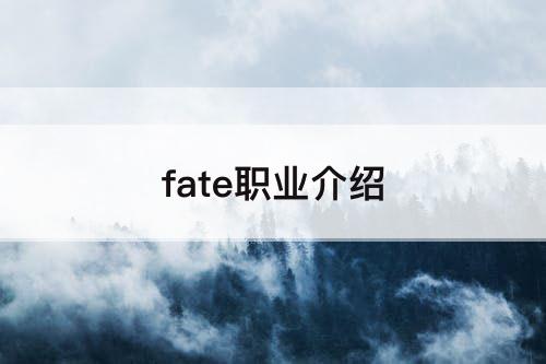 fate职业介绍