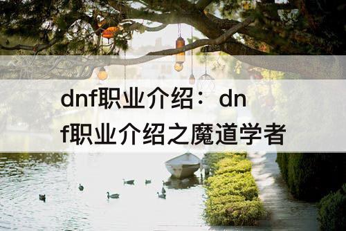 dnf职业介绍：dnf职业介绍之魔道学者