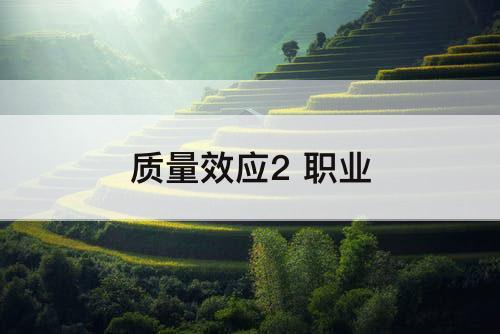质量效应2 职业