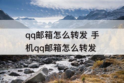 qq邮箱怎么转发 手机qq邮箱怎么转发