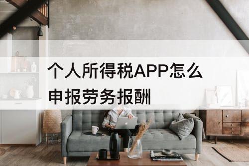 个人所得税APP怎么申报劳务报酬