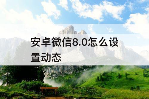 安卓微信8.0怎么设置动态