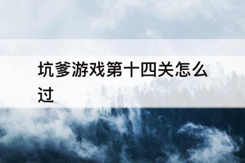 坑爹游戏第十四关怎么过