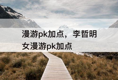 漫游pk加点，李哲明女漫游pk加点