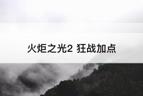 火炬之光2 狂战加点