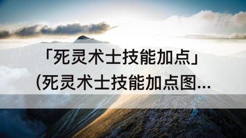 「死灵术士技能加点」(死灵术士技能加点图)