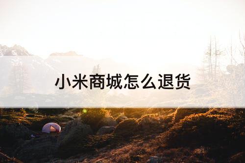 小米商城怎么退货