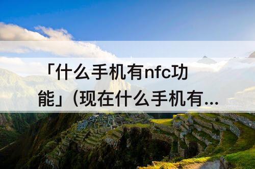 「什么手机有nfc功能」(现在什么手机有nfc功能)