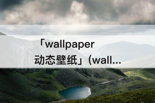 「wallpaper动态壁纸」(wallpaper动态壁纸保存在哪)