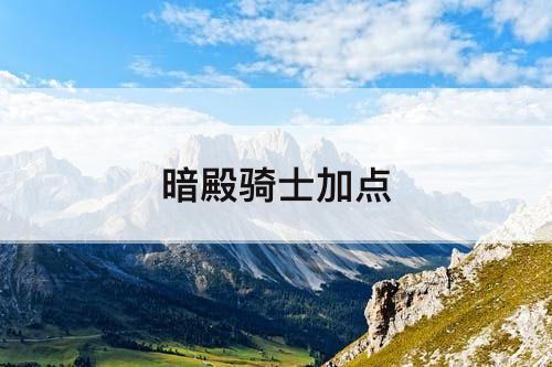 暗殿骑士加点