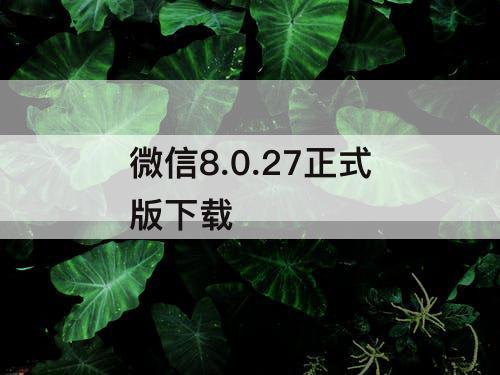微信8.0.27正式版下载