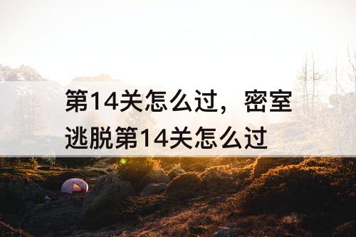 第14关怎么过，密室逃脱第14关怎么过