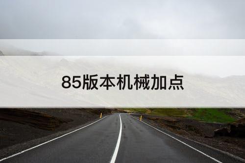 85版本机械加点