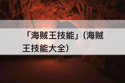 「海贼王技能」(海贼王技能大全)