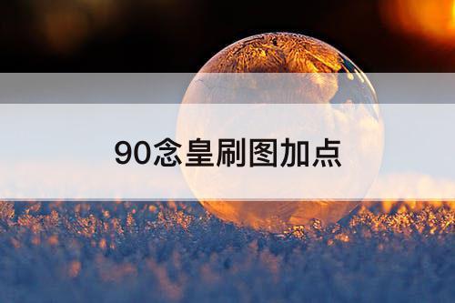 90念皇刷图加点