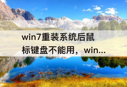 win7重装系统后鼠标键盘不能用，win7重装系统后鼠标键盘不能用怎么办
