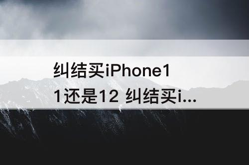 纠结买iPhone11还是12 纠结买iphone11还是12贴吧