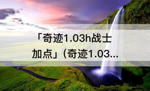 「奇迹1.03h战士加点」(奇迹1.03h战士加点8000点)