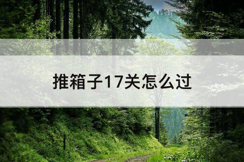 推箱子17关怎么过