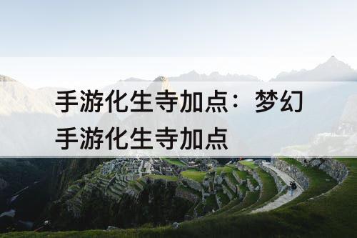 手游化生寺加点：梦幻手游化生寺加点
