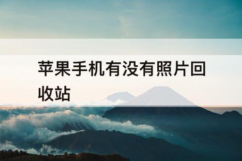 苹果手机有没有照片回收站