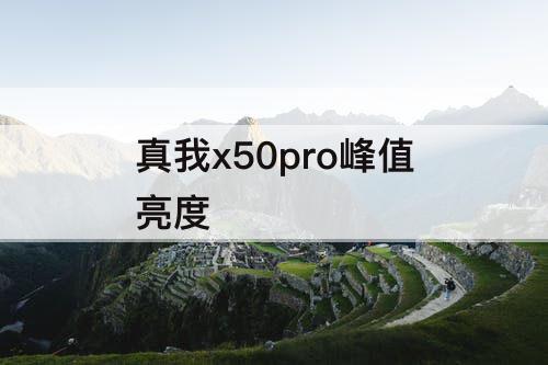 真我x50pro峰值亮度