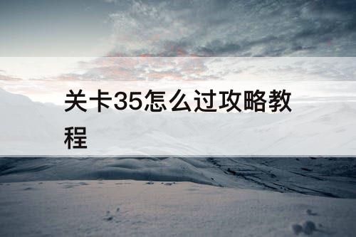 关卡35怎么过攻略教程
