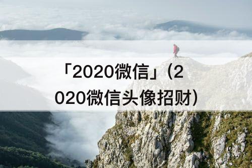 「2020微信」(2020微信头像招财)