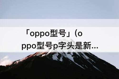 「oppo型号」(oppo型号p字头是新机吗?)