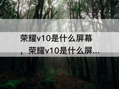 荣耀v10是什么屏幕，荣耀v10是什么屏幕开深色模式省电吗