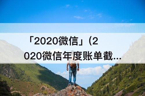 「2020微信」(2020微信年度账单截图)