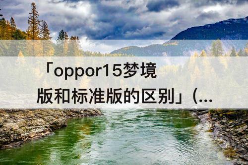「oppor15梦境版和标准版的区别」(oppor15梦境版和标准版的区别手机膜)