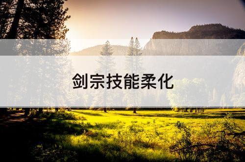 剑宗技能柔化