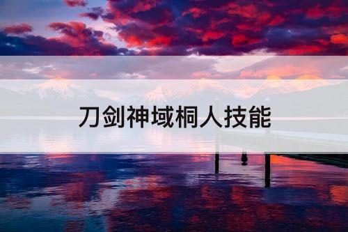 刀剑神域桐人技能