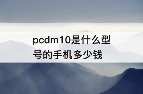 pcdm10是什么型号的手机多少钱