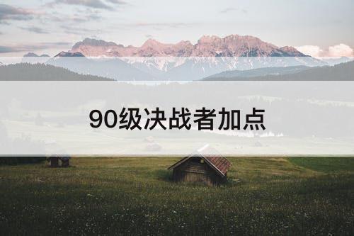 90级决战者加点