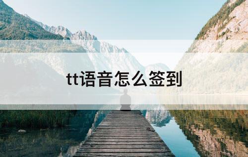 tt语音怎么签到
