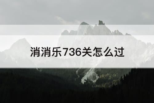 消消乐736关怎么过
