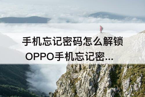手机忘记密码怎么解锁 OPPO手机忘记密码怎么解锁?