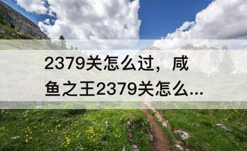 2379关怎么过，咸鱼之王2379关怎么过