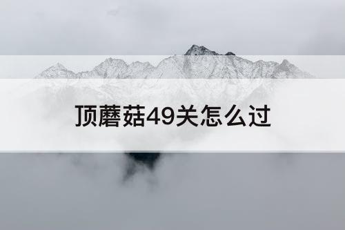 顶蘑菇49关怎么过