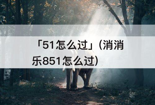 「51怎么过」(消消乐851怎么过)
