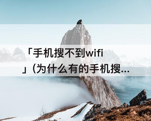 「手机搜不到wifi」(为什么有的手机搜不到wifi名字)