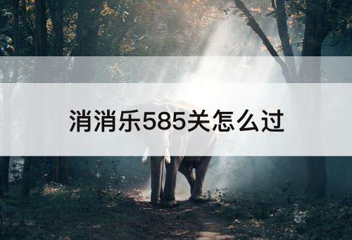 消消乐585关怎么过